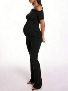 Bộ jumpsuit nữ Parara, thiết kế trễ vai thời trang, trang phục thường ngày thanh lịch, gợi cảm. - màu đen - Xem 4