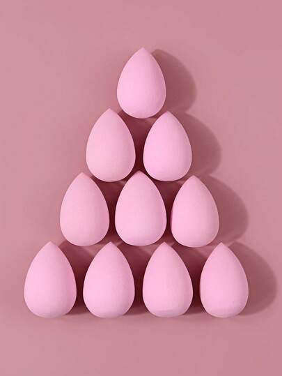 10PCS Pink Makeup Sponges, Teardrop Shape Blending Sponges,Reusable Beauty Sponges For Seamless Foundation Application