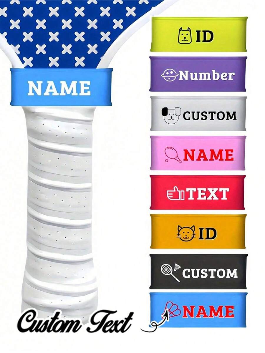 Băng quấn cán tùy chỉnh/Chất liệu silicone/Quấn cán vợt Pickleball/Phụ kiện vợt tennis/Quà tặng DIY cho người đam mê Pickleball