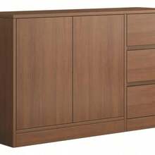 120cm Storage Cabinet With Doors And Drawers - Brown - View 4