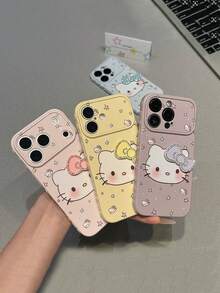 SANRIO 水钻蝴蝶结星星大头猫咪手机壳 - 侧边爱心设计，防震，适用于 17/17Air/17Pro/17ProMax、16/16Plus/16Pro/16ProMax、15/15Plus/15Pro/15ProMax、14/14Plus/14Pro/14ProMax、13/13Pro/13ProMax、12/12Pro/12ProMax、11/11Pro Max，防尘，高性价比，热门款 - 彩色 - 查看 2