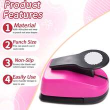 2 Inch 48mm Wavy Circle Punch Cutting Tool, Daily Fashion Wavy Circle Pattern, 2 Inch 48mm DIY Portable, Suitable For Paper Craft, Card Making, Scrapbook Decoration, Student Use - 2 Inch 48mm Scalloped Circle Puncher - View 6