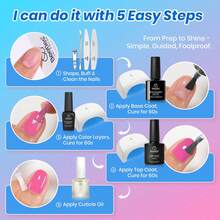 Beetles 88PCS 35 Colors  Gel Nail Polish Box Kit With UV Light, Almond Nail Tips Included, TPO & HEMA Free Formula, Base Coat, Matte Glossy Glitter Top Coat, All-In-One Creative Flow Nail DIY Tools, Holiday Manicure Gifts For Women - Hộp đồ chơi mùa hè 88 món, 35 màu sắc, chủ đề Sáng tạo. - Xem 9