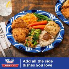 Dixie Ultra, Large Paper Plates, 11 Inch, 25 Count, 3X Stronger*, Heavy Duty, Microwave-, Soak-Proof, Cut Resistant, Great For Heavy, Messy Meals - ColorA - View 4