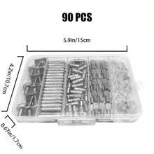 90 chiếc chốt kệ tủ, chốt kệ 5mm, chốt kệ sách bằng kim loại, giá đỡ chốt kệ, chốt kệ 5mm. - A - Xem 8