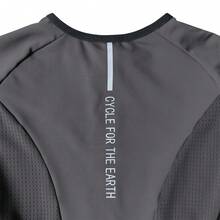 专业男士铁人三项连体服，短袖加厚紧身衣，适用于游泳、骑行、跑步等运动，加宽防滑裤腿 - 灰色 - 查看 9
