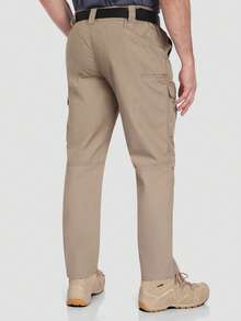 Men's Tactical Cargo Pants, Lightweight Waterproof Tear Resistant, Quick Dry Outdoor Hiking Work Pants With 7 Pockets And Belt - Khaki - View 4