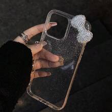 Ốp lưng điện thoại thời trang, sang trọng, đính đá 3D hình nơ lấp lánh cho iPhone 15 Pro Max, 16, 13 Pro, 11, 12, 14 Pro, kiểu dáng thời trang và sáng tạo, bảo vệ toàn diện điện thoại. - Nhiều màu - Xem 2