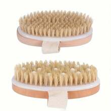 Natural Dry Brushing Body Brush For Lymphatic Drainage, Dry Skin, Cellulite, Blood Circulation, With Exfoliating Natural Bristles And Massage Nodules - Multicolor - View 10