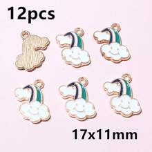 12pcs Rainbow Charms Pendant For DIY Necklace Bracelet Earrings Crafts Jewelry Making Accessories Findings - Rainbow - View 13