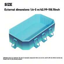 1pc Foldable Portable Swimming Pool, Easy To Install, Thickened Foldable Design, Durable PVC Material, No Installation Required, Suitable For Home Entertainment, All Season Use, Includes Multiple Components - Multicolor - View 13
