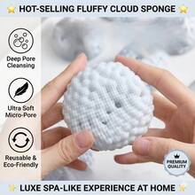 1 miếng bọt biển tắm hình đám mây mềm mại, siêu mềm, có cấu trúc vi xốp, giúp làm sạch sâu và tẩy tế bào chết, mang đến trải nghiệm tắm thư giãn như ở spa trong phòng tắm. - Một cỡ - Xem 3