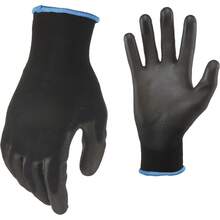 GRIP 25053-26 Never Slip, Maxiumum Grip All-Purpose Gloves (Large) - Black/Blue - View 5