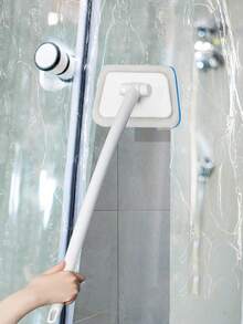 4pcs Bathroom Cleaning Brush Set, Detachable Long Handle With Replaceable Sponge Brush Head, Durable Plastic Material Multi-Purpose Scrub Brush, Effortless Cleaning Tool For Floor, Wall, Bathtub, Tile, Glass, Window, Suitable For Home, Bedroom, Kitchen, Bathroom, Balcony, Indoor & Outdoor, Ideal Gift For Birthday, Graduation, Mother's Day, Father's Day, New Year, Summer Holiday - Multicolor - View 6