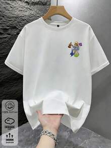 Men's Cotton-Shirt, 1 Piece With Personalized Graphic Print Design, Hot Item - White - View 7