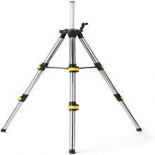 Edelstahl-Baustativ Für Laser & Nivelliergeräte – Verstellbar Von 37-110cm Mit 5/8" & 1/4" Gewinde, Robuster Teleskop-Stativ Für Präzisionsarbeiten, Inklusive Tragetasche Für Werkstatt & Baustelle - Schwarz - Übersicht 8