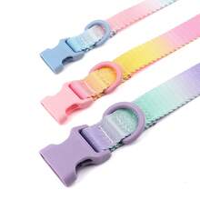 Vòng cổ cho chó bằng nylon có thể điều chỉnh, màu ombre, phù hợp cho chó nhỏ đến trung bình, màu hồng chuyển dần sang tím. - Nhiều màu - Xem 5
