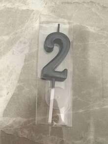 1个黑色可爱小数字0-9生日周年纪念蛋糕装饰蜡烛，适用于节日庆典、烘焙装饰、成人礼物、生日纪念和其他节日活动 - 黑色 - 查看 9