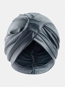 1pc Women's Retro Square Leather Headscarf, Suitable For Daily Use - Blue Gray - View 6