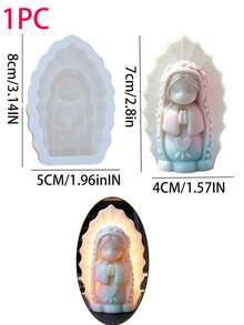 SikeSike Blessing Virgin Silicone Mold, DIY Handmade Soap Plaster Mold, Party Decor, Birthday Gift - Praying Girl Mold - View 15