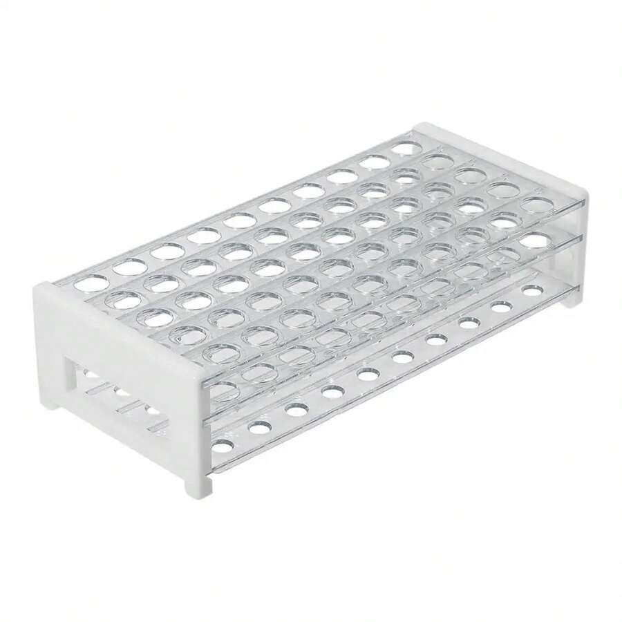 Plastic Test Tube Rack For 15/18 Mm Tubes, Hole Diameter Is 18.7mm, Holds 50, Detachable, Karter Scientific 208U2 (Pack Of 1) - ColorA - View 1