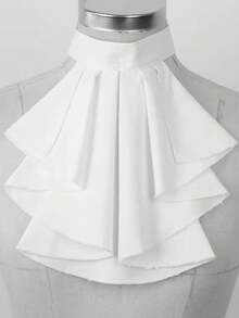 Silk Chiffon New Palace Style Lace Fake Collar Accessory, Lolita Fashion Performance Cosplay Sweet Decoration, Solid Color Polyester - Multicolor - View 5