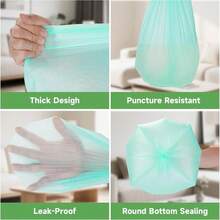Medium Trash Bags 8 Gallon - Compostable Green Garbage Bags Unscented Count Strong Thick Waste Basket Can Liners Home Office Bedroom - Bio-8gal Green 100 - View 7