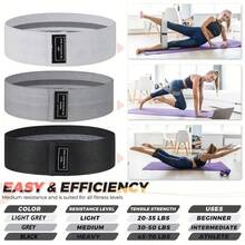 1 pieza Banda de resistencia tejida de color degradado, adecuada para entrenamiento de sentadillas y glúteos para hombres y mujeres, aplicable para gimnasio y yoga - Multicolor - Ver 7