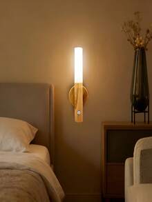 1pc - Smart Wall Light, Magnetic Installation, No Drilling Required USB Charging, 3 Dimming Levels. Suitable For Wardrobe, Stairs, Cabinet, Corridor, Bedroom, Bathroom, Daily Home Use, Christmas Decor And Ambient Lighting. - Portable - View 6