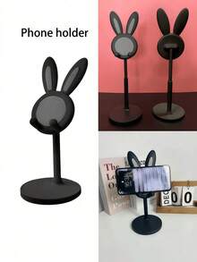 Soporte ajustable y plegable para teléfono en forma de conejo para baño/bañera, soporte de escritorio lindo para teléfono, soporte ajustable para teléfono en forma de conejo - decoración perfecta para el escritorio para estudiantes y días perezosos - Multicolor - Ver 3