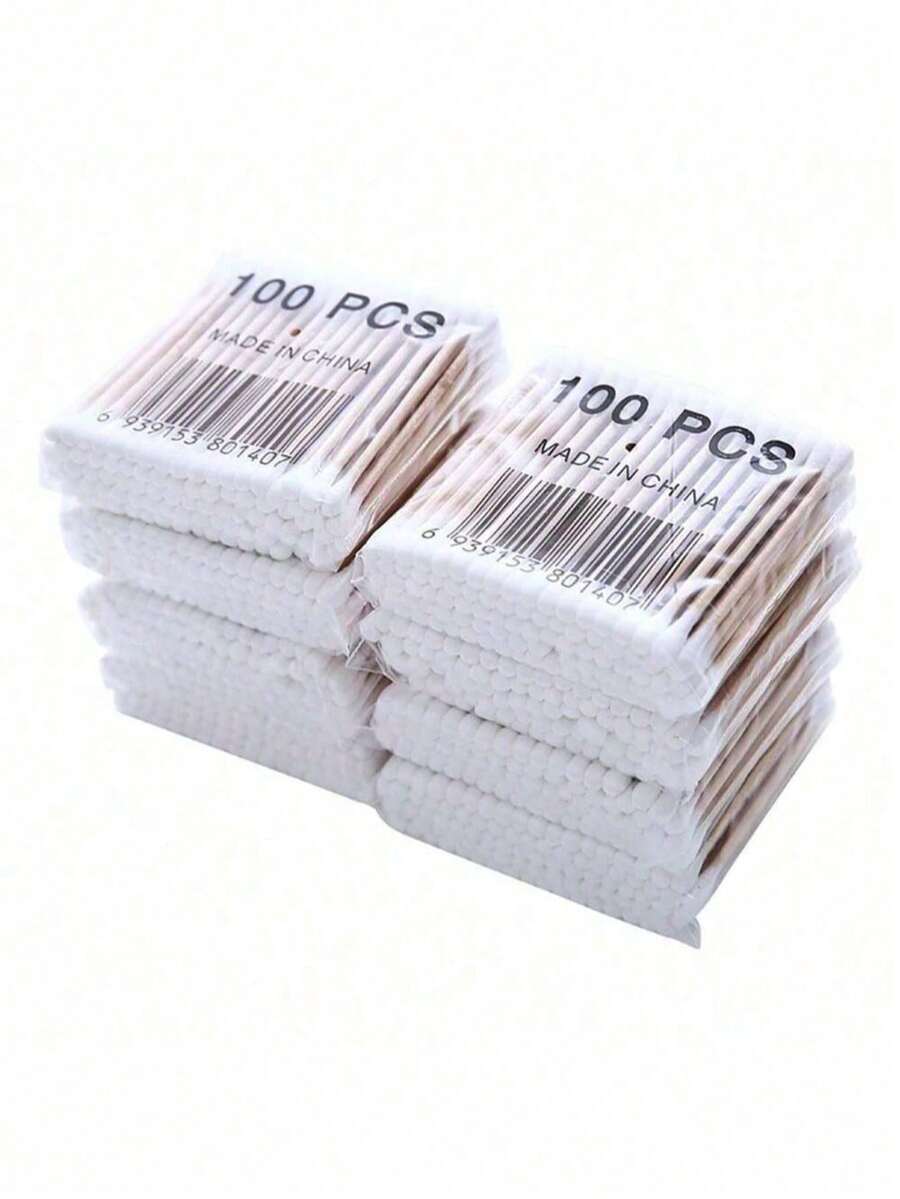 200PCS/400PCS Baby Cotton Swabs, Double Head Round Cotton Swabs, Multi-Purpose Precision Double Tip Cotton Swabs, Cosmetic Cotton Swabs - Cotton Swab - View 1