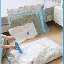 真空压缩收纳袋，透明衣物整理袋，适用于换季衣物，家居床上用品收纳袋。 - 彩色 - 查看 11