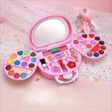 3-Tier Washable Princess Makeup Toy Set,  Pretend Cosmetic Kit For Girls 3+, Ideal Holiday & Birthday Dress-Up Gift - Multicolor - View 1