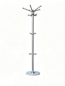BAKAJI Design Perchero de metal de pie con 16 ganchos Perchas para ropa Base de mármol Dimensión 38 x 38 x 180 cm (Blanco) - Ver 6