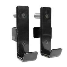 AmStaff Fitness J-Hooks Power Rack para soporte de tubo de 2 x 2 pulgadas 2.5 x 2.5 pulgadas 3 x 3 pulgadas 2.5 x 3.2 pulgadas soporte de barra de vaso J para jaula de alimentación capacidad - Gancho J - Ver 6