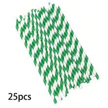 25/100pcs Light Blue/Pink Striped Paper Straws, Beverage Straws, 6mm Diameter, Cute Cartoon Striped Paper Straws, 197mm Length - Ideal For Birthday Parties, Weddings, Anniversaries, Mother's Day - View 19