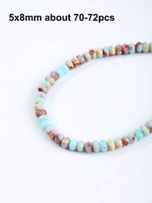 Cuentas de piedra en forma de disco de colores naturales mezclados para hacer joyas, cuentas espaciadoras sueltas para hacer pulseras, collares y suministros de joyería DIY - Encanto - Ver 10