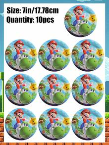 Sega Themed Disposable Paper Plates, Vibrant Go-Kart And Friends Printed Round Party Plates, Retro Gaming Style Dinnerware Suitable For Parties, Game Nights And Celebrations, Durable Paper Plates Perfect For Food Serving And Adding A Nostalgic Gaming Atmosphere To Your Gathering - Tableware - View 4