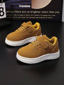 1 Pair Children's Spring New Casual Outdoor Non-Slip Sneakers For Toddlers & Little Kids - Yellow - View 2