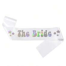 Rainbow Satin Ribbon Set Suitable For Bride's Party - Bridal Sash, Bachelorette Party Decor, Engagement Party Disco Theme Accessories - Multicolor - View 12