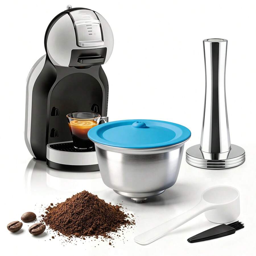 1pc Reusable Stainless Steel Coffee Capsule, Suitable For Coffee Machines, Refillable Filter, Stop Wasting Disposable Capsules, Coffee Machine Accessory