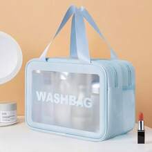 Túi đựng đồ trang điểm PVC tách khô và ướt, túi du lịch chống thấm nước hai lớp dung tích lớn, túi đựng đồ tắm và mỹ phẩm. - Nhiều màu - Xem 13