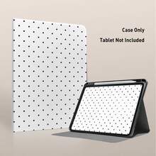 1个带笔槽的翻盖式平板电脑保护套，兼容荣耀Pad 8/9/10、荣耀GT 11.5英寸/X7/X8A/X9/X8Pro/X9Pro/V9/V8 Pro、MatePad 11英寸（2023/2022）、苹果第十代/11英寸（2025）（A16）、A9/A9+/A11/S11/S10 FE+，点状图案设计，自动休眠/唤醒功能，适合作为返校、情人节、节日礼物。 - 彩色 - 查看 5