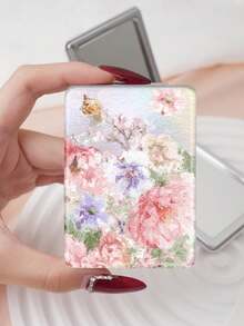1 chiếc gương trang điểm gấp gọn nhỏ gọn lấy cảm hứng từ tranh vẽ hoa, chất liệu da PU nhẹ và di động, thích hợp cho du lịch, tụ họp, công sở, trường học, phù hợp cho mọi lứa tuổi. - Nhiều màu - Xem 16