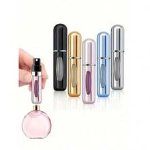5Pcs Perfume Refillable Bottle Spray Bottling Dispenser Mini Portable Empty Liquid Container Travel Travel Essentials Travel Organizer For Beach Summer Vacation Back To School School Supplies Holiday Camping Holiday Essentials Accessories Perfume For Women Perfume For Men Perfume Beach Bottle - 彩色 - 查看 2