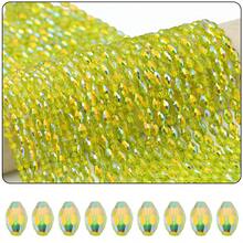 1 bó hạt cườm thủy tinh AB mạ sáng 4*6/6*8mm, hạt cườm nhọn, nguyên liệu làm đồ trang sức thủ công DIY. - Hạt cườm AB - Xem 17
