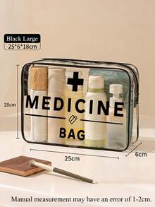 New Nurse Pattern Storage Bag - Transparent Toiletry Bag, Travel Essentials, Portable Travel Toiletry Bag With Zipper, Beach Transparent Pvc Toiletry Bag, Waterproof Storage Bag, Transparent Storage Bag, Data Cable And Usb Interface Storage Bag,Can Store Medicines, Medical Kits, Etc. - Multicolor - View 7