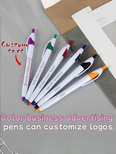 [Tùy chỉnh] Bút bi quảng cáo nhiều màu sắc, nút bấm, hỗ trợ in LOGO và văn bản độc quyền, phù hợp cho quảng bá doanh nghiệp, quà tặng triển lãm hoặc nhu cầu tùy chỉnh cá nhân, viết trơn tru và liên tục, không dễ gãy, thiết kế tối giản và đa năng phù hợp cho văn phòng, học tập và các trường hợp khác, là một sản phẩm văn phòng phẩm chất lượng cao vừa thiết thực vừa có hiệu quả quảng bá thương hiệu.