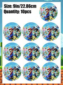 Sega Themed Disposable Paper Plates, Vibrant Go-Kart And Friends Printed Round Party Plates, Retro Gaming Style Dinnerware Suitable For Parties, Game Nights And Celebrations, Durable Paper Plates Perfect For Food Serving And Adding A Nostalgic Gaming Atmosphere To Your Gathering - Tableware - View 5