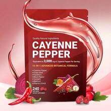 Cayenne Pepper Softgels Supplement, Supports Leg Vein, Heart And Blood Vessel Health, With Vitamin E D3+K2 And Extracts Of Grape Seed, Hawthorn, Beetroot, Berberine And Others2026 - 1 cái - Xem 1
